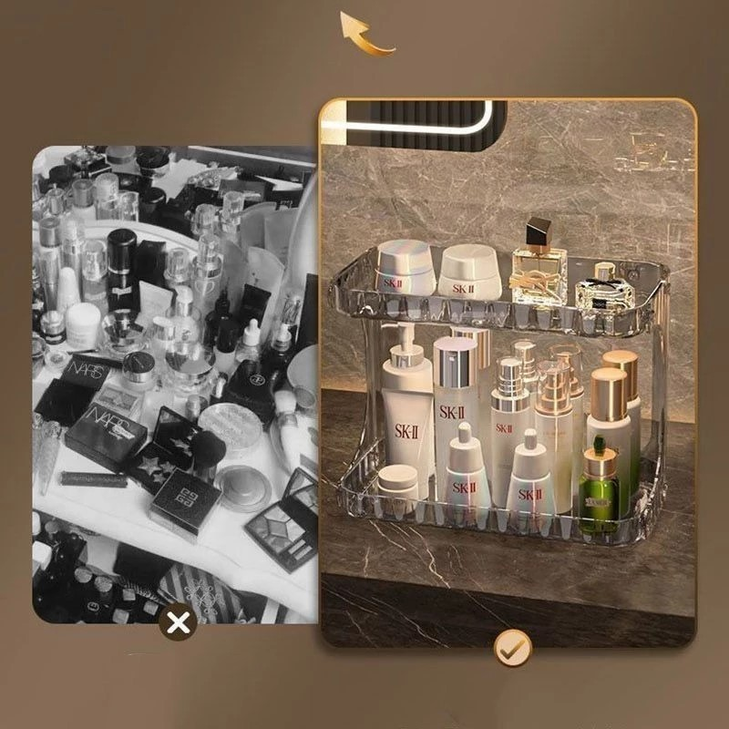 Prateleira Organizadora De Diamante Acrílico Suporte De Maquiagem Mesa Multiuso