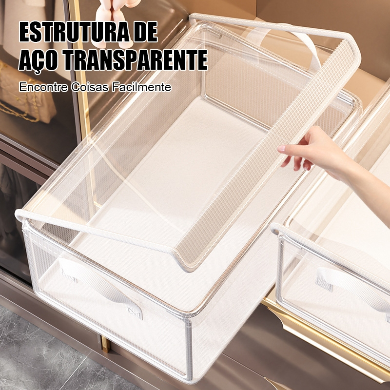 Alta qualidade Caixa de armazenamento em PVC com tampa Armazenamento de roupas e roupas íntimas