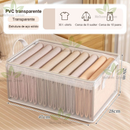 Caixa de armazenamento de roupas e roupas intimas em PVC com tampa