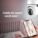 Kit 2 Câmera Segurança Prova D'água Infravermelho Lâmpada Externa 360 Sem Fio Wifi 2.4G G4