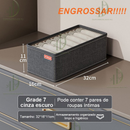 Caixa de armazenamento de roupas e roupas intimas em PVC com tampa