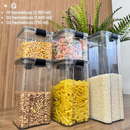 Kit Conjunto de Potes Herméticos em Acrílico Cristal com Trava • Empilháveis • Diversos Tamanhos e Modelos • Vedação Pró