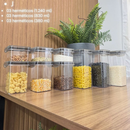 Kit Conjunto de Potes Herméticos em Acrílico Cristal com Trava • Empilháveis • Diversos Tamanhos e Modelos • Vedação Pró